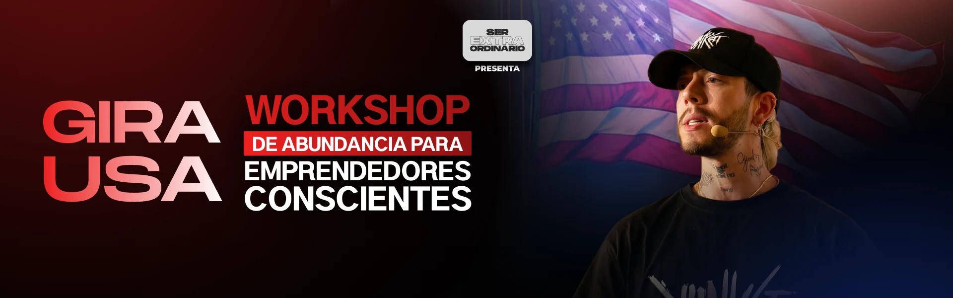 Próximo evento · Workshop de Abundancia · Gira USA · del 8 al 16 de agosto