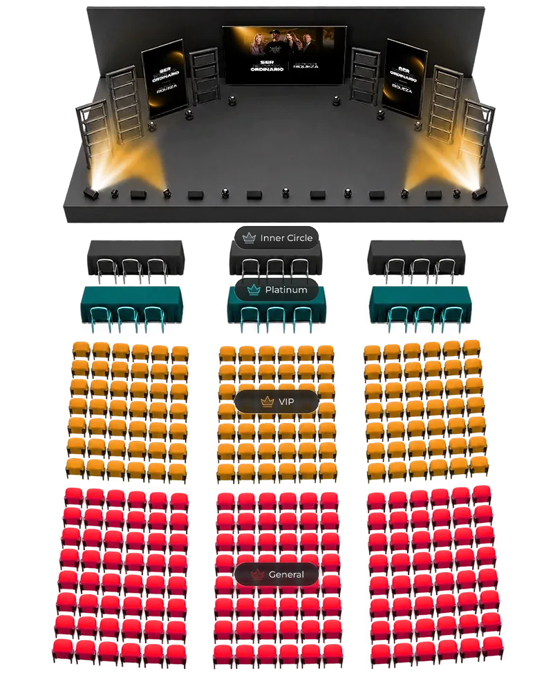 Mapa de asientos del evento